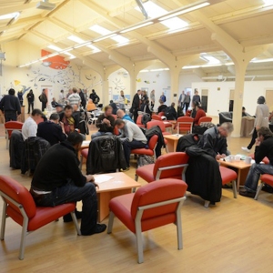 Drop-in centre with clients in attendance